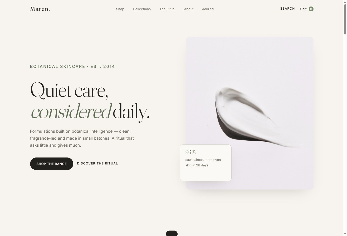 Maren — cosmetics store preview