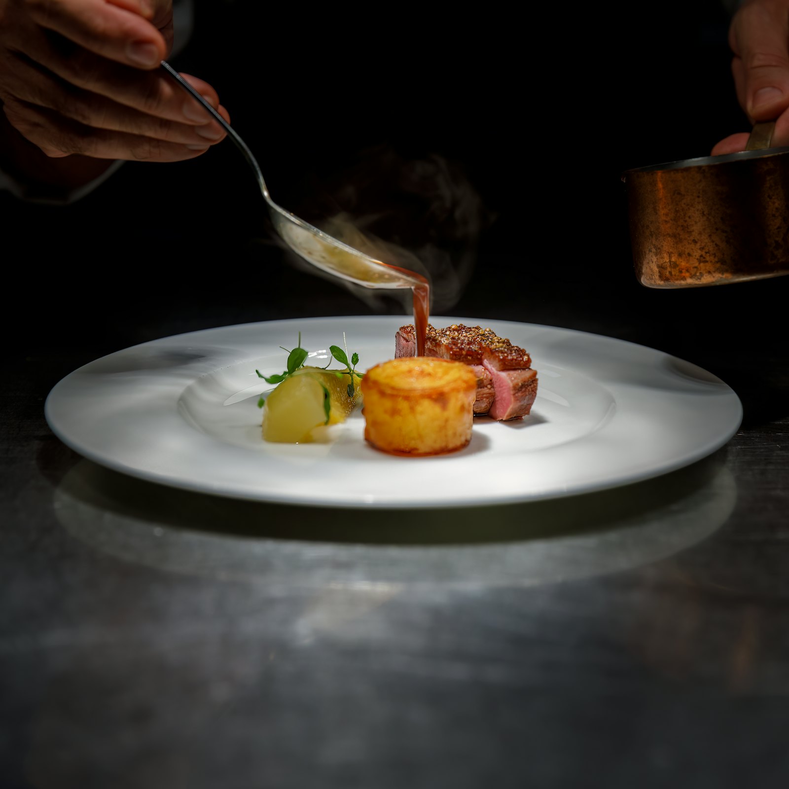 Signature fine dining dish